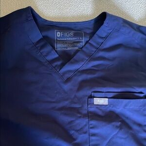 FIGS Navy Blue Scrub Top